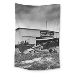 Omaha Airfield Airplain Hangar Large Tapestry by Nexatart