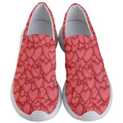 Background Hearts Love Women s Lightweight Slip Ons