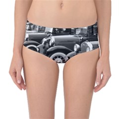 Vehicle Car Transportation Vintage Mid-waist Bikini Bottoms by Nexatart