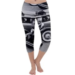 Vehicle Car Transportation Vintage Capri Yoga Leggings by Nexatart