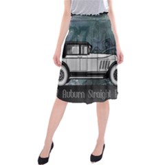 Vintage Car Automobile Auburn Midi Beach Skirt by Nexatart