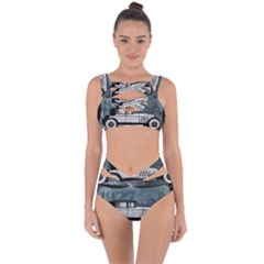 Vintage Car Automobile Auburn Bandaged Up Bikini Set  by Nexatart