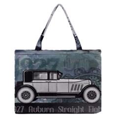 Vintage Car Automobile Auburn Zipper Medium Tote Bag by Nexatart