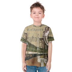 Train Vintage Tracks Travel Old Kids  Cotton Tee