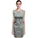 Grey Ornate Decorative Pattern Classic Sleeveless Midi Dress View1