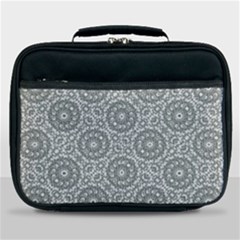 Grey Ornate Decorative Pattern Lunch Bag