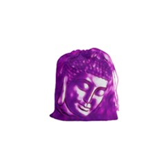 Purple Buddha Art Portrait Drawstring Pouches (xs)  by yoursparklingshop