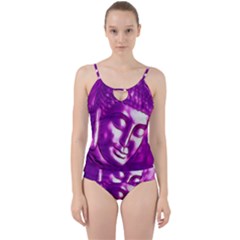 Purple Buddha Art Portrait Cut Out Top Tankini Set by yoursparklingshop