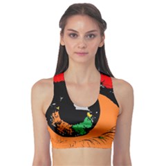 Eyes Makeup Human Drawing Color Sports Bra by Nexatart