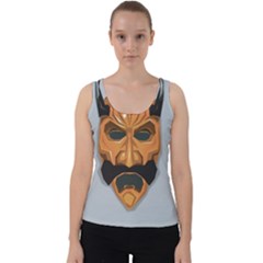 Mask India South Culture Velvet Tank Top by Nexatart