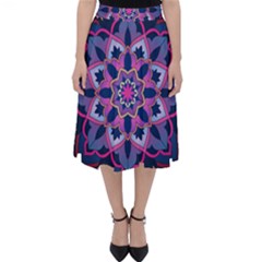 Mandala Circular Pattern Folding Skater Skirt by Nexatart