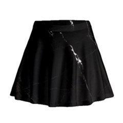 Black Marble Tiles Rock Stone Statues Mini Flare Skirt by Nexatart