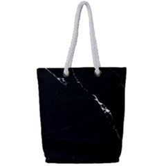 Black Marble Tiles Rock Stone Statues Full Print Rope Handle Tote (small) by Nexatart