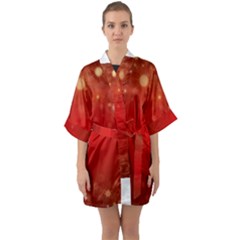 Background Abstract Christmas Quarter Sleeve Kimono Robe by Nexatart