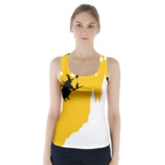 Castle Cat Evil Female Fictiona Racer Back Sports Top by Nexatart