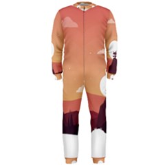 Design Art Hill Hut Landscape Onepiece Jumpsuit (men)  by Nexatart