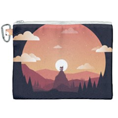 Design Art Hill Hut Landscape Canvas Cosmetic Bag (xxl) by Nexatart