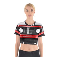 Compact Cassette Musicassette Mc Cotton Crop Top by Nexatart