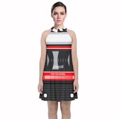 Compact Cassette Musicassette Mc Velvet Halter Neckline Dress  by Nexatart