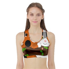 Baby Decoration Cat Dog Stuff Sports Bra With Border by Nexatart