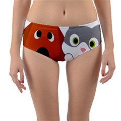 Baby Decoration Cat Dog Stuff Reversible Mid-waist Bikini Bottoms by Nexatart