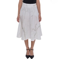 White Marble Tiles Rock Stone Statues Perfect Length Midi Skirt by Nexatart