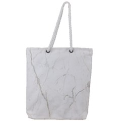 White Marble Tiles Rock Stone Statues Full Print Rope Handle Tote (large) by Nexatart