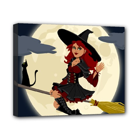 Witch Witchcraft Broomstick Broom Canvas 10  X 8  by Nexatart