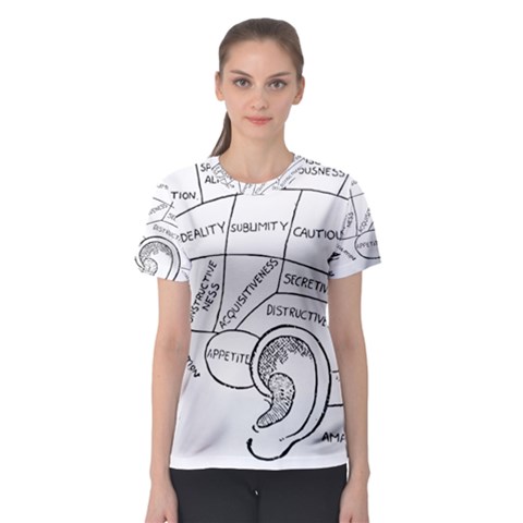 Brain Chart Diagram Face Fringe Women s Sport Mesh Tee by Nexatart