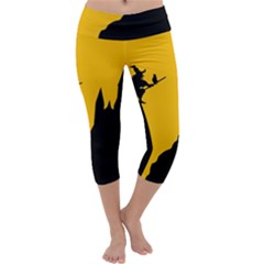 Castle Cat Evil Female Fictional Capri Yoga Leggings by Nexatart