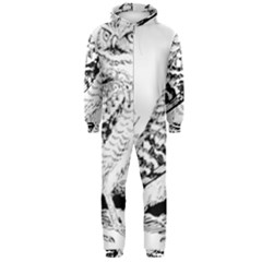 Animal Bird Forest Nature Owl Hooded Jumpsuit (men)  by Nexatart