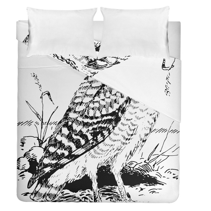 Animal Bird Forest Nature Owl Duvet Cover Double Side (Queen Size)