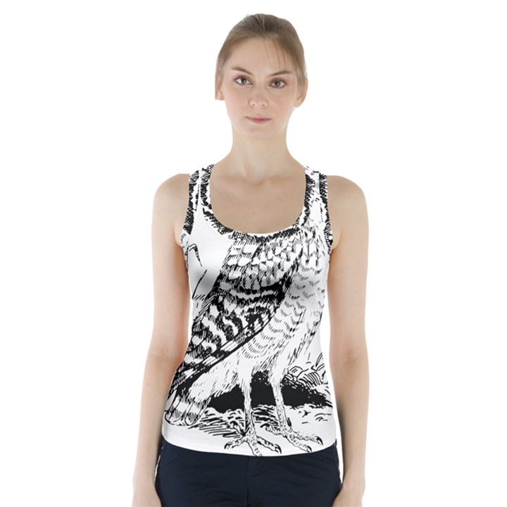 Animal Bird Forest Nature Owl Racer Back Sports Top