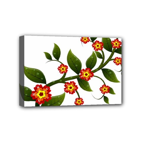 Flower Branch Nature Leaves Plant Mini Canvas 6  X 4  by Nexatart