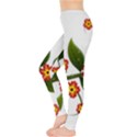 Flower Branch Nature Leaves Plant Leggings  View3