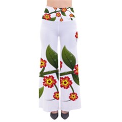 Flower Branch Nature Leaves Plant So Vintage Palazzo Pants by Nexatart