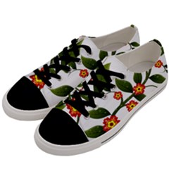 Flower Branch Nature Leaves Plant Men s Low Top Canvas Sneakers by Nexatart