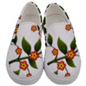 Flower Branch Nature Leaves Plant Men s Canvas Slip Ons View1