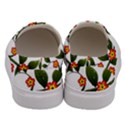 Flower Branch Nature Leaves Plant Men s Canvas Slip Ons View4