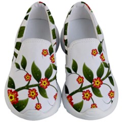 Flower Branch Nature Leaves Plant Kid s Lightweight Slip Ons by Nexatart