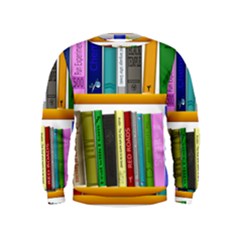 Shelf Books Library Reading Kids  Sweatshirt by Nexatart