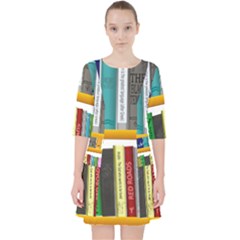 Shelf Books Library Reading Pocket Dress by Nexatart