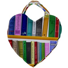 Shelf Books Library Reading Giant Heart Shaped Tote by Nexatart