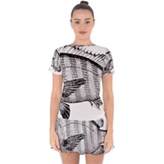 Animal Fish Ocean Sea Drop Hem Mini Chiffon Dress by Nexatart