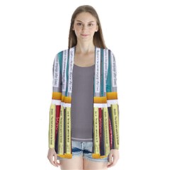 Shelf Books Library Reading Drape Collar Cardigan by Nexatart