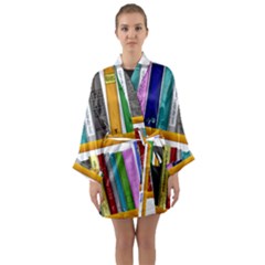 Shelf Books Library Reading Long Sleeve Kimono Robe by Nexatart