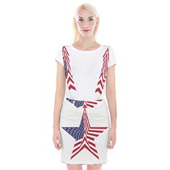 A Star With An American Flag Pattern Braces Suspender Skirt by Nexatart