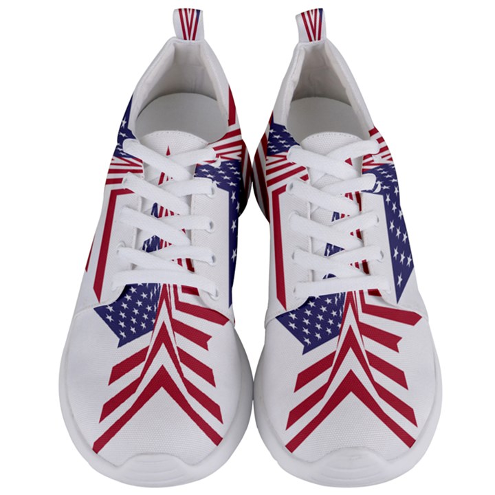 A Star With An American Flag Pattern Men s Lightweight Sports Shoes