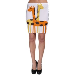 Giraffe Africa Safari Wildlife Bodycon Skirt by Nexatart