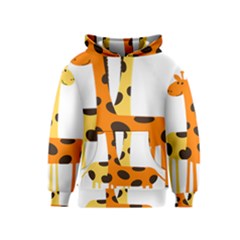 Giraffe Africa Safari Wildlife Kids  Pullover Hoodie by Nexatart